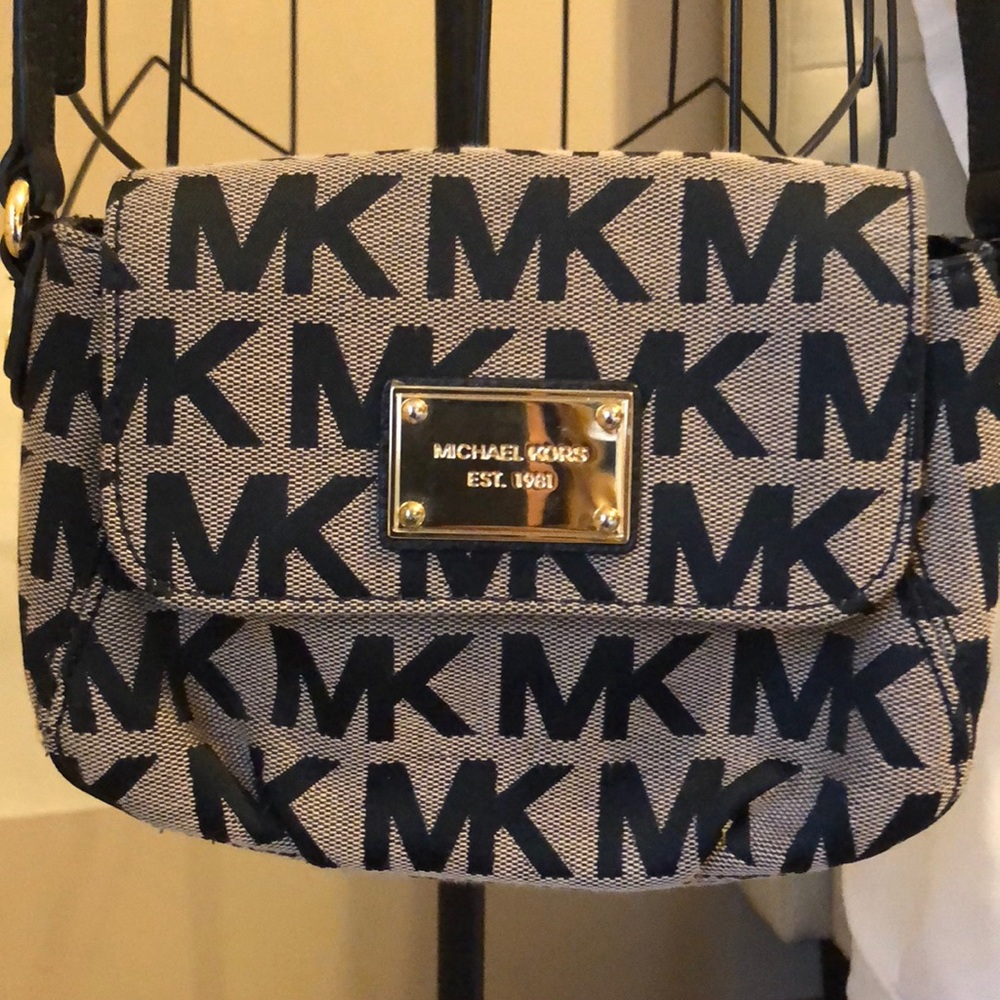 Tan Logo Michael Kors Cross Body Bag